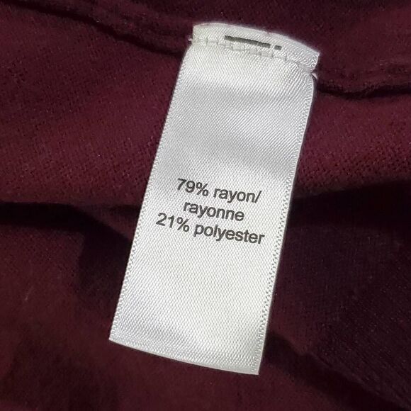 Maurices Women’s Open Front Cardigan Small Burgundy Long Sleeve Pockets Lightwei - Picture 5 of 6